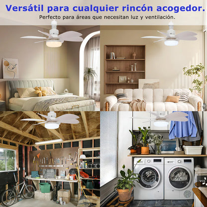 FOCO VENTILADOR 6 ASPAS LED 3 VELOCIDADES 40W 52 CM