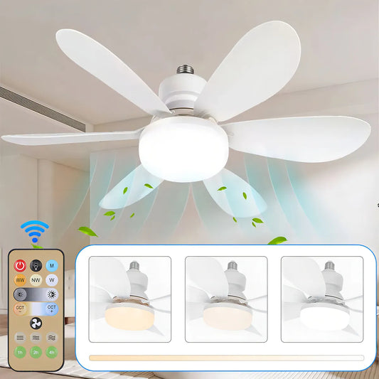 FOCO VENTILADOR 6 ASPAS LED 3 VELOCIDADES 40W 52 CM