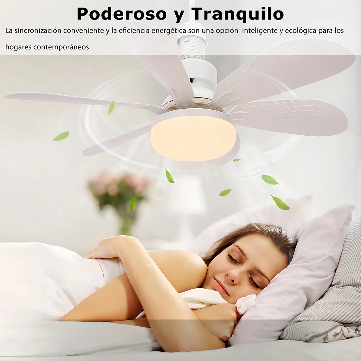 FOCO VENTILADOR 6 ASPAS LED 3 VELOCIDADES 40W 52 CM
