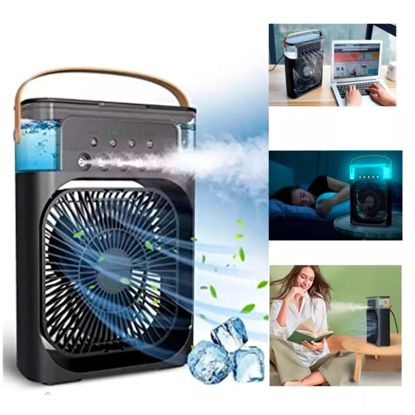 MINI AIRE ACONDICIONADO PORTATIL HUMIFICADOR Y PURIFICADOR
